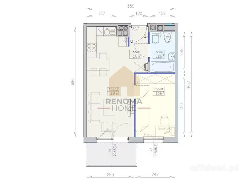 appartement à vendre à Wrocław, Krzyki, Partynice | 2 pièces | 36 m²