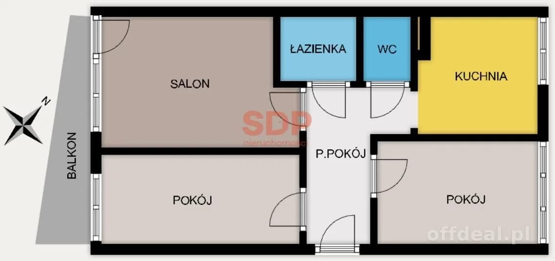 Zdjęcie 10: Mieszkanie, 3 pokoje, 54 m², Wrocław