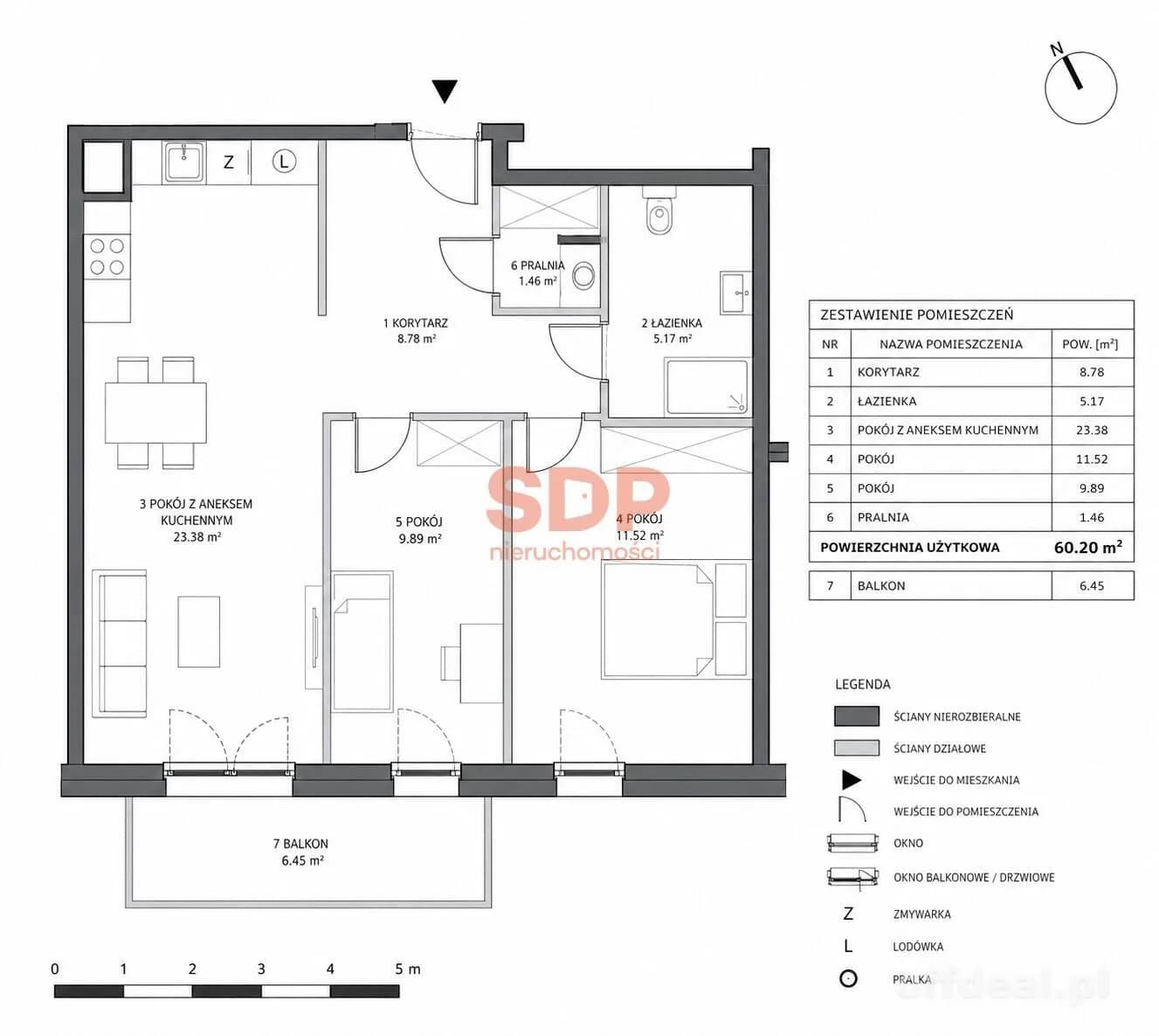 appartement à vendre à Wrocław, Fabryczna | 3 pièces | 60,2 m²