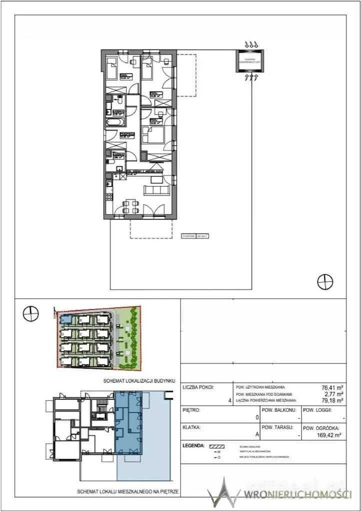 4-Zimmer Wohnung zum Verkauf in Wrocław, Krzyki, Jagodno | 76,41 m²