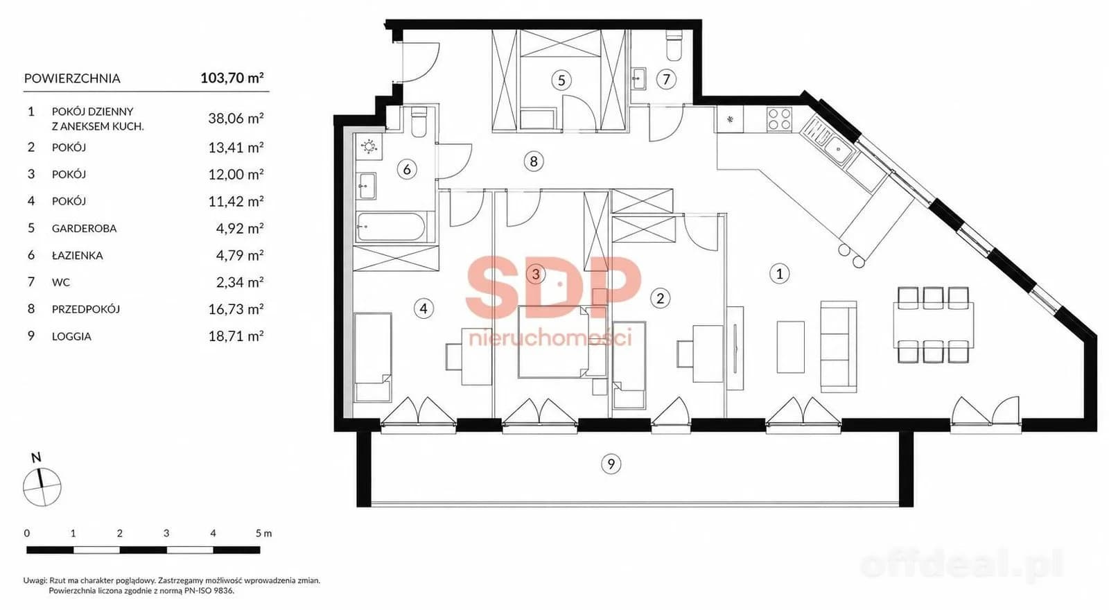 4 pokoje | 103 m² | Duża loggia | Blisko Odry i centrum