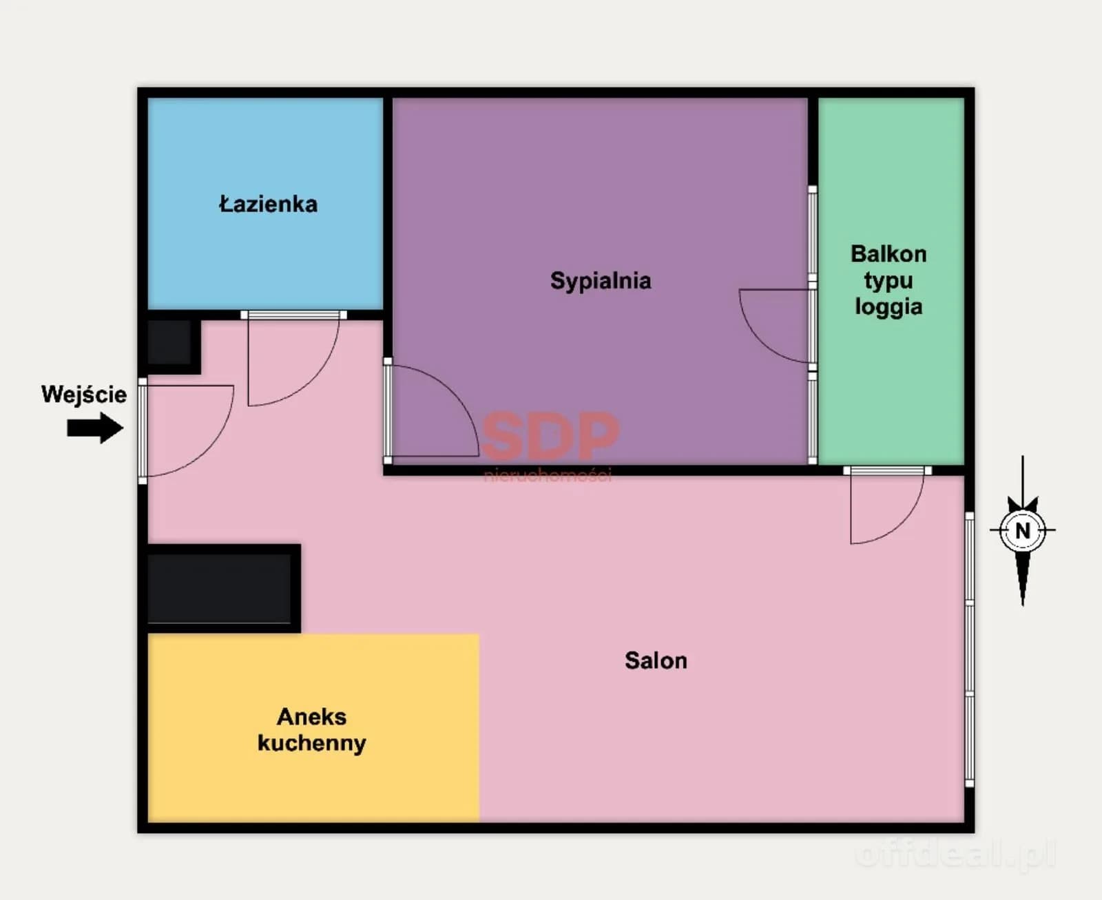 Nowe 2 pokoje w apartamentowcu | Balkon | Miejsce parkingowe