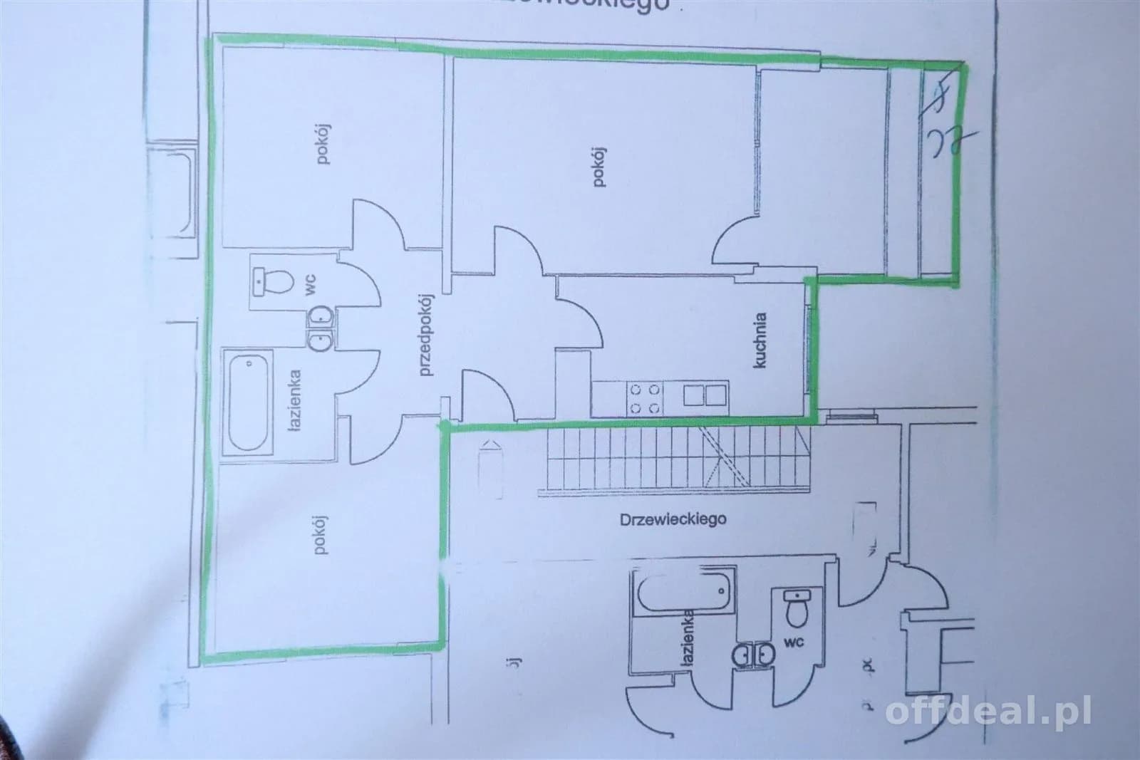 квартира на продаж у Wrocław, Fabryczna | 3-кімн. | 61,9 m²
