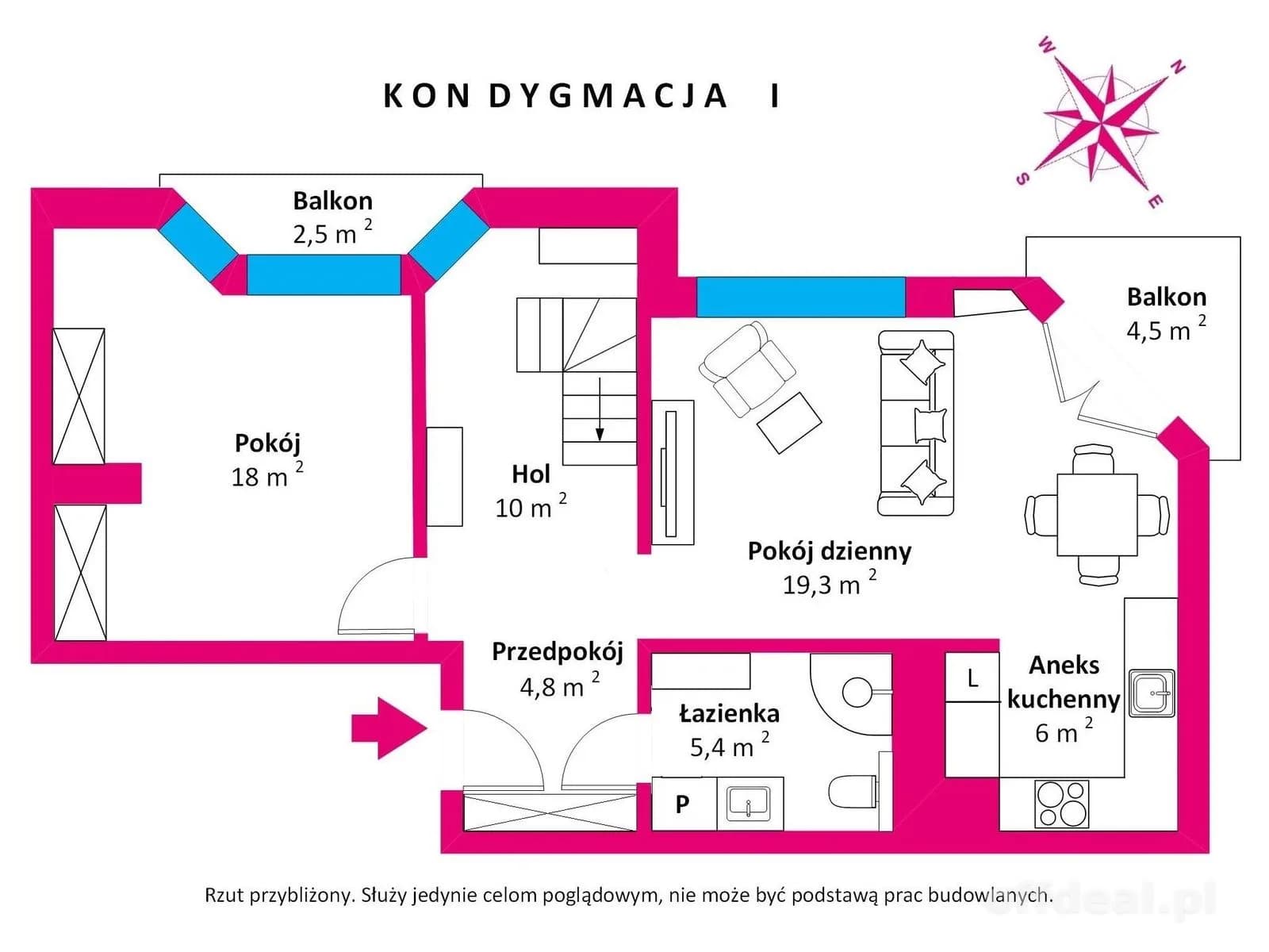 Mieszkanie przestronne z piwnicą i dwoma balkonami