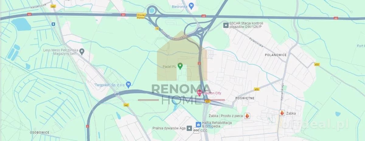 Działka Inwestycyjna koło autostrady A8, S8, S5