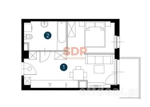 2 pokoje pod inwestycję | 33,36 m2 | ul. Fabryczna