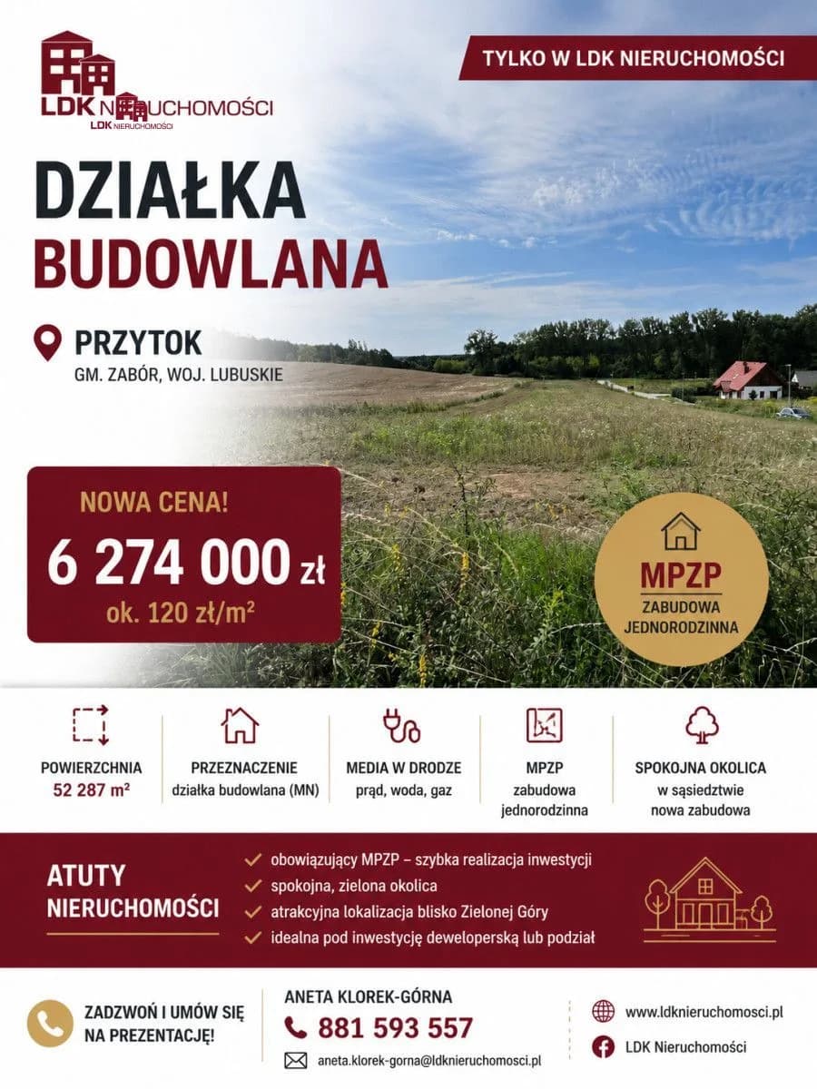 Unikalna działka 4,7 ha | MPZP – zabudowa MN