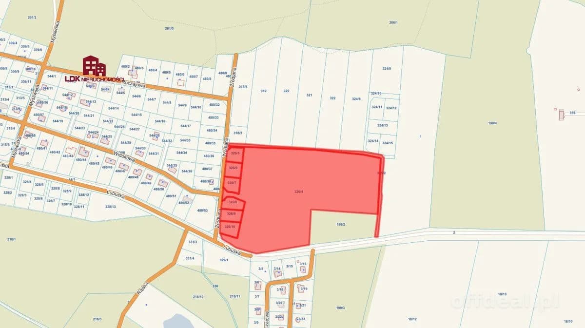 plot for sale in Przytok | 52,278 m²