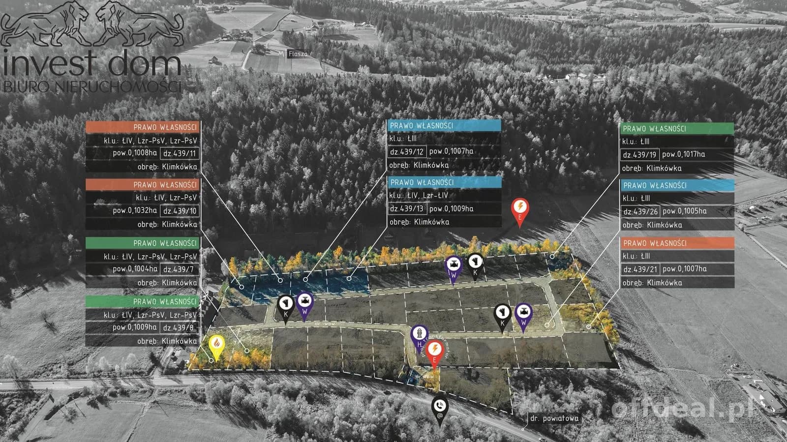 terrain à vendre à Klimkówka | 1 036 m²