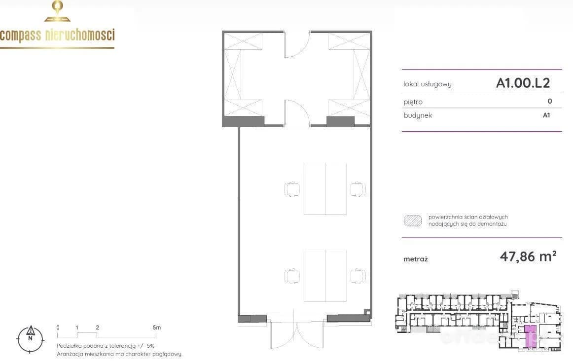 комерційна нерухомість на продаж у Wrocław, Stare Miasto, Szczepin | 47,86 m²