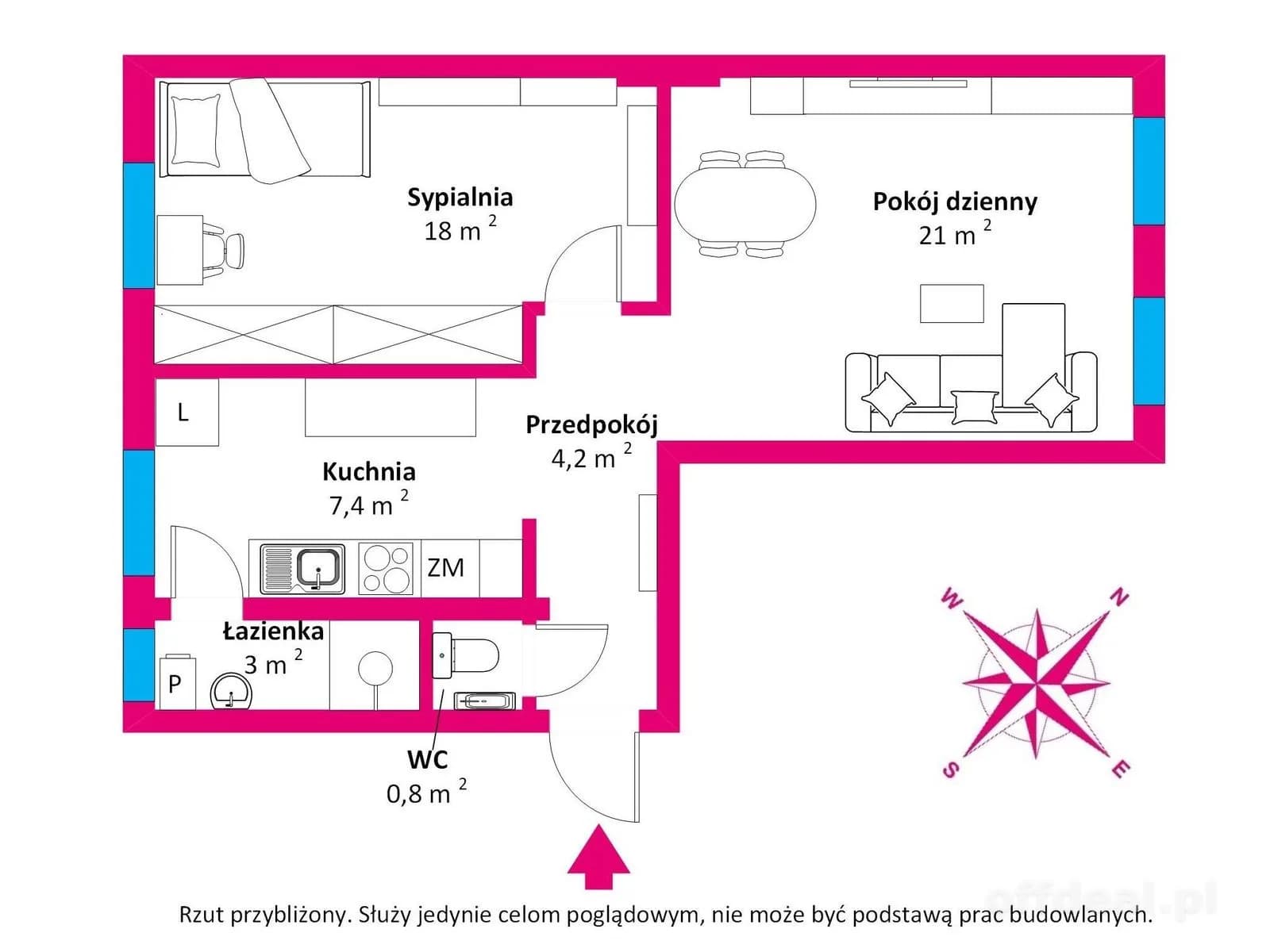 appartement à vendre à Kołobrzeg, Centrum | 2 pièces | 54,39 m²
