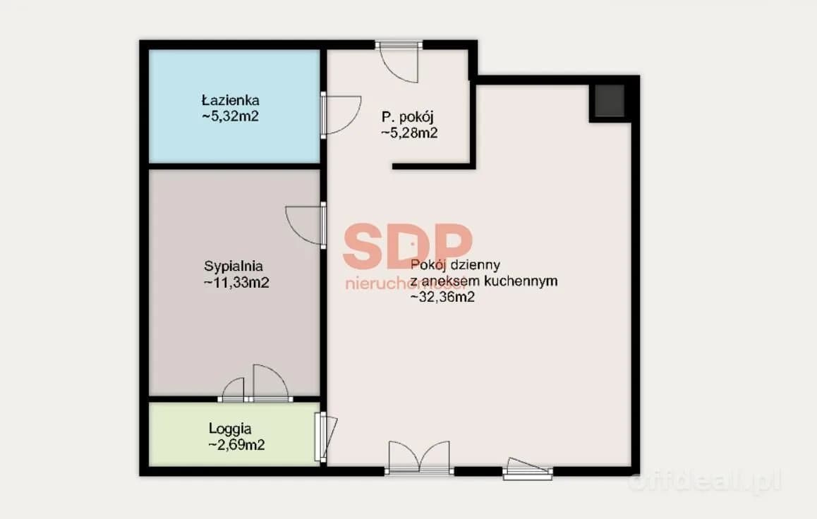 2- pokojowe mieszkanie przy Sky Tower, w nowej inwestycji