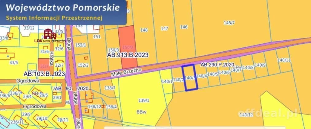 Brzeźno Lęborskie – działka 1150 m²