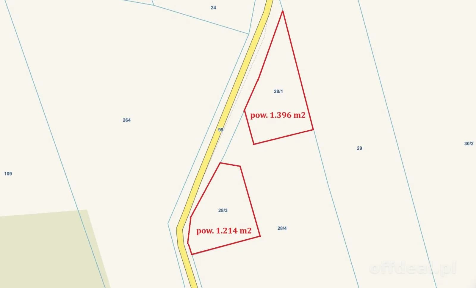 Zdjęcie 4: Działka, 1214 m², Krzecko