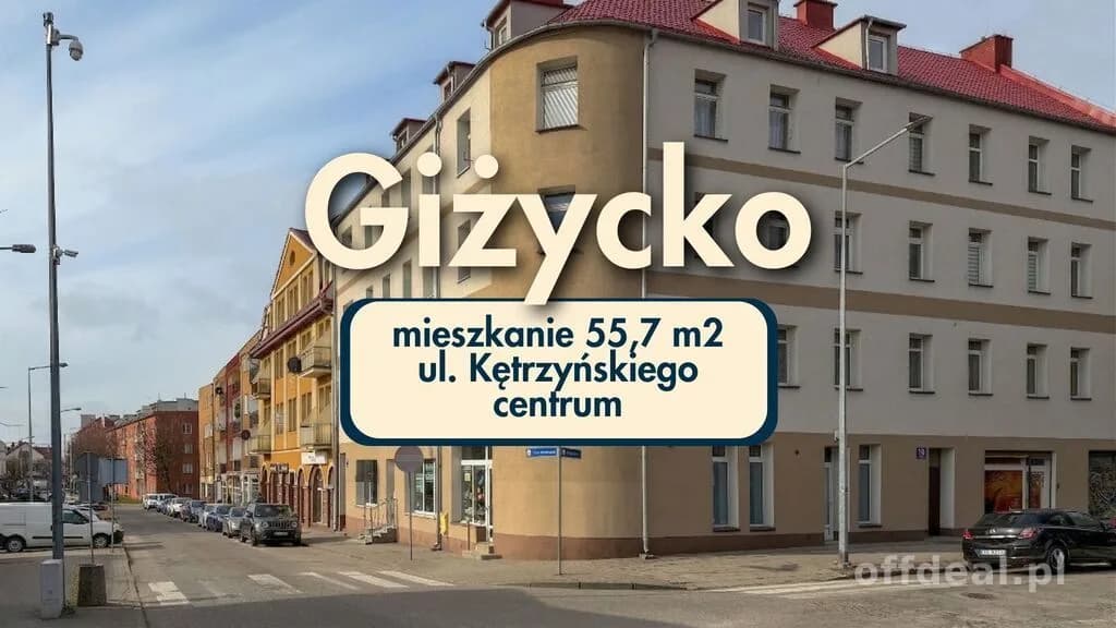 Giżycko | 2 pokoje | 55 m2 | centrum miasta