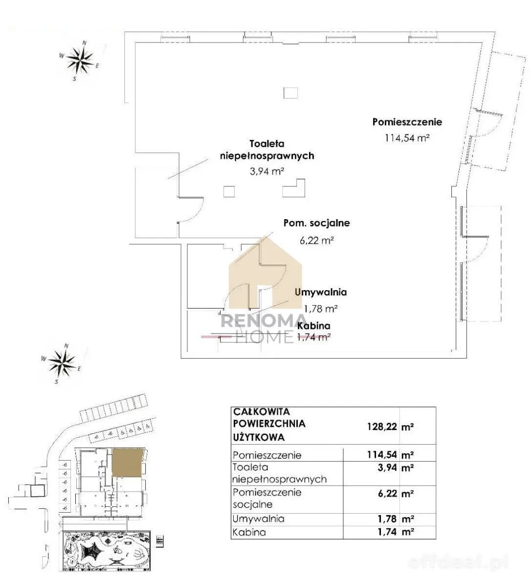 3-room commercial property for rent in Świdnica | 64 m²
