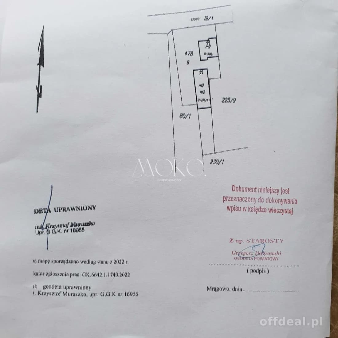 Duża działka 2000 m2 z dwoma domami obok Mrągowa