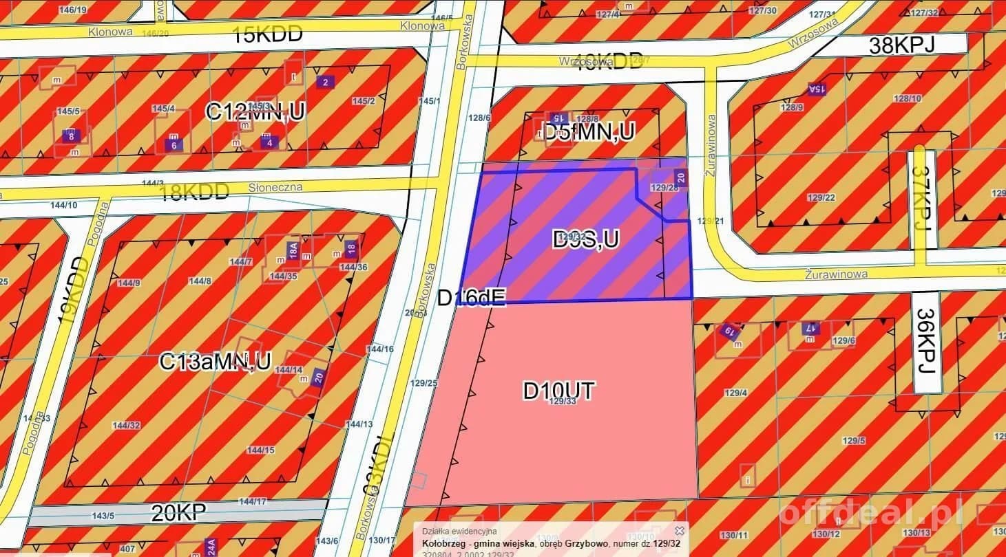 plot for sale in Grzybowo | 2,258 m²