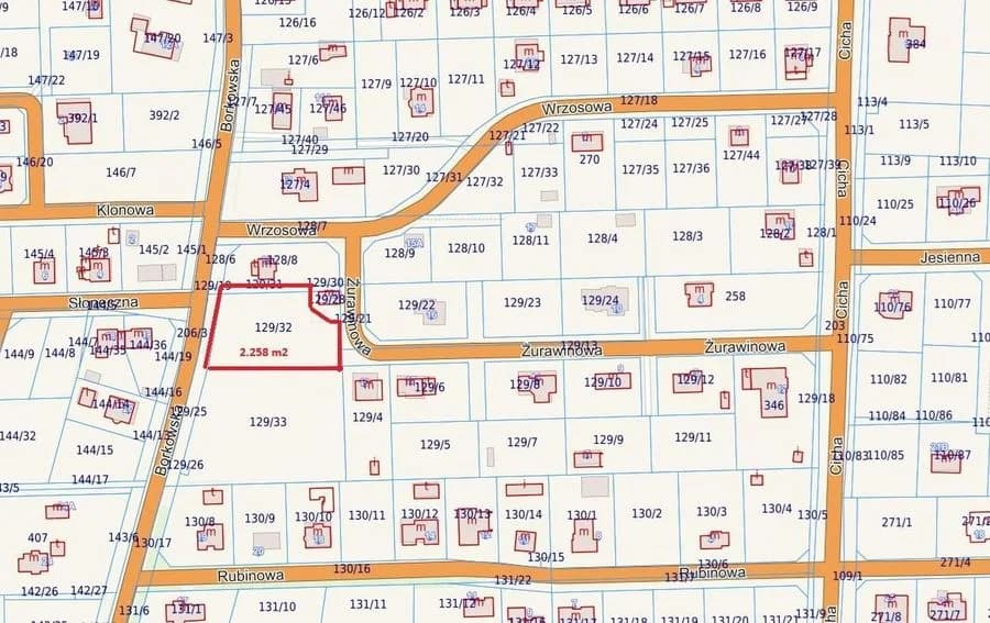 ділянка на продаж у Grzybowo | 2 258 m²