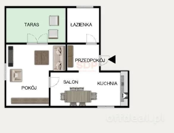 2-Zimmer Wohnung zum Verkauf in Wrocław, Fabryczna, Leśnica | 43,86 m²