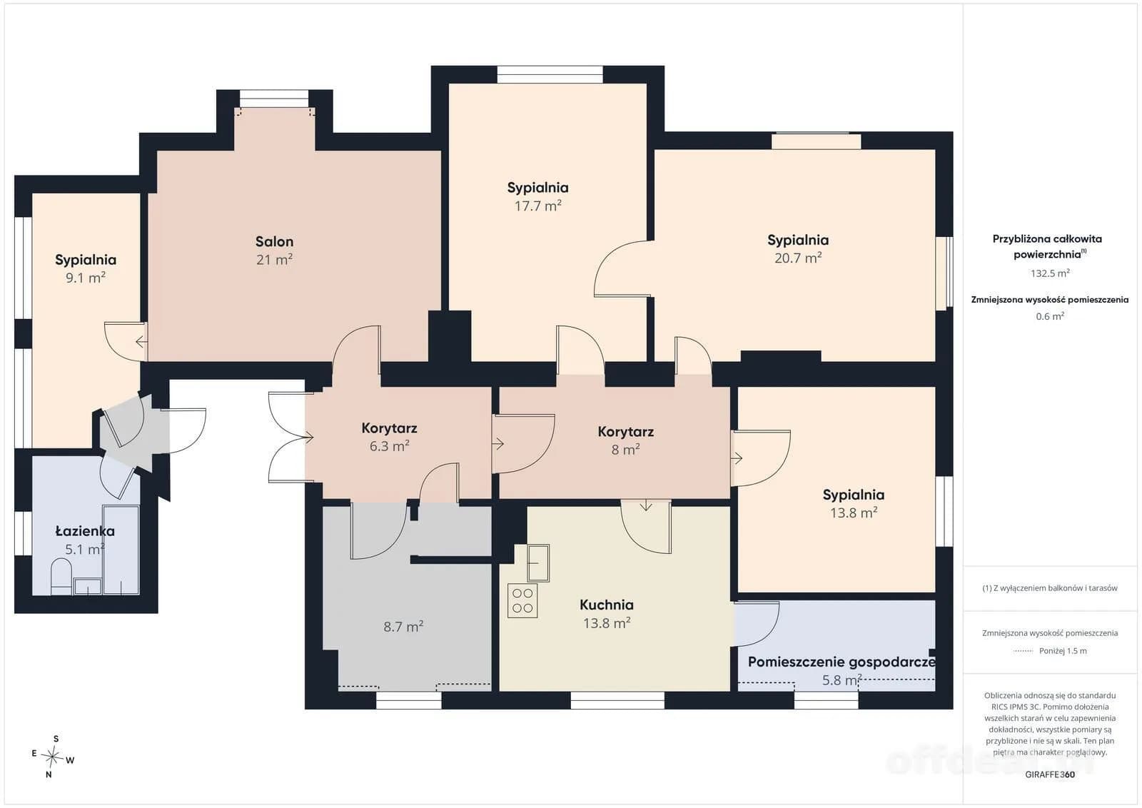 Zdjęcie 6: Mieszkanie, 7 pokoje, 133 m², Szczawno-Zdrój
