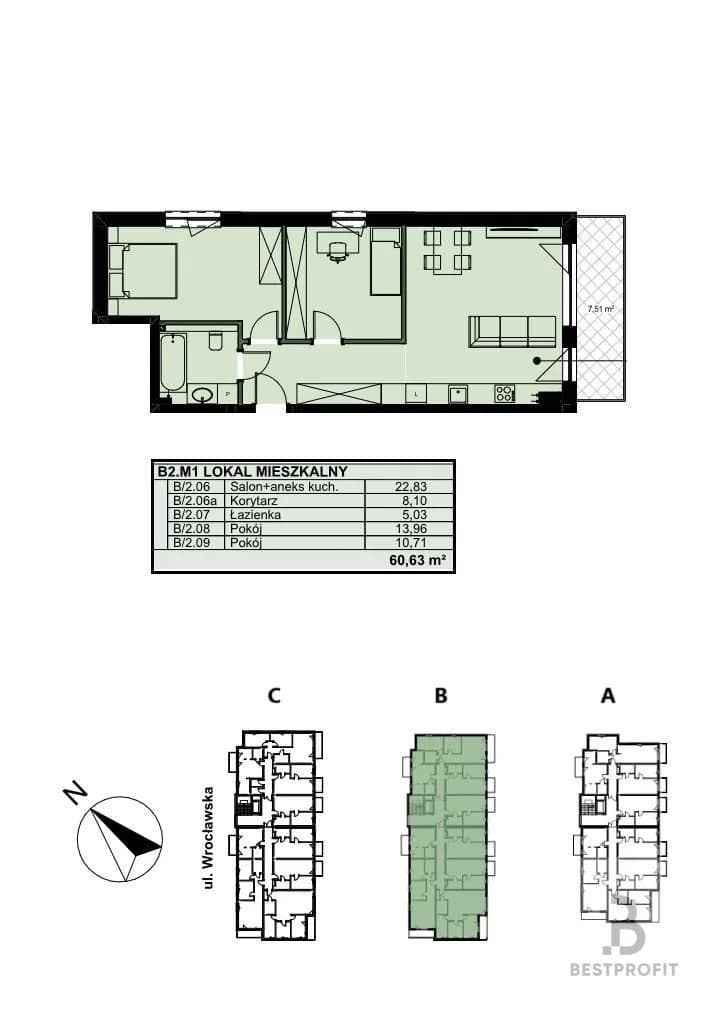 Mieszkanie 3pok/Nowe Osiedle/ Wrocławska Słupsk