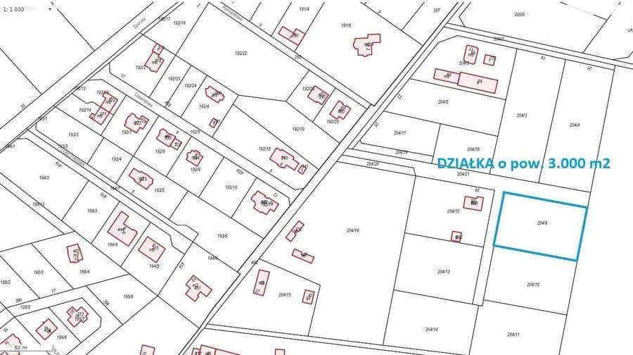 plot for sale in Korzystno | 3,000 m²