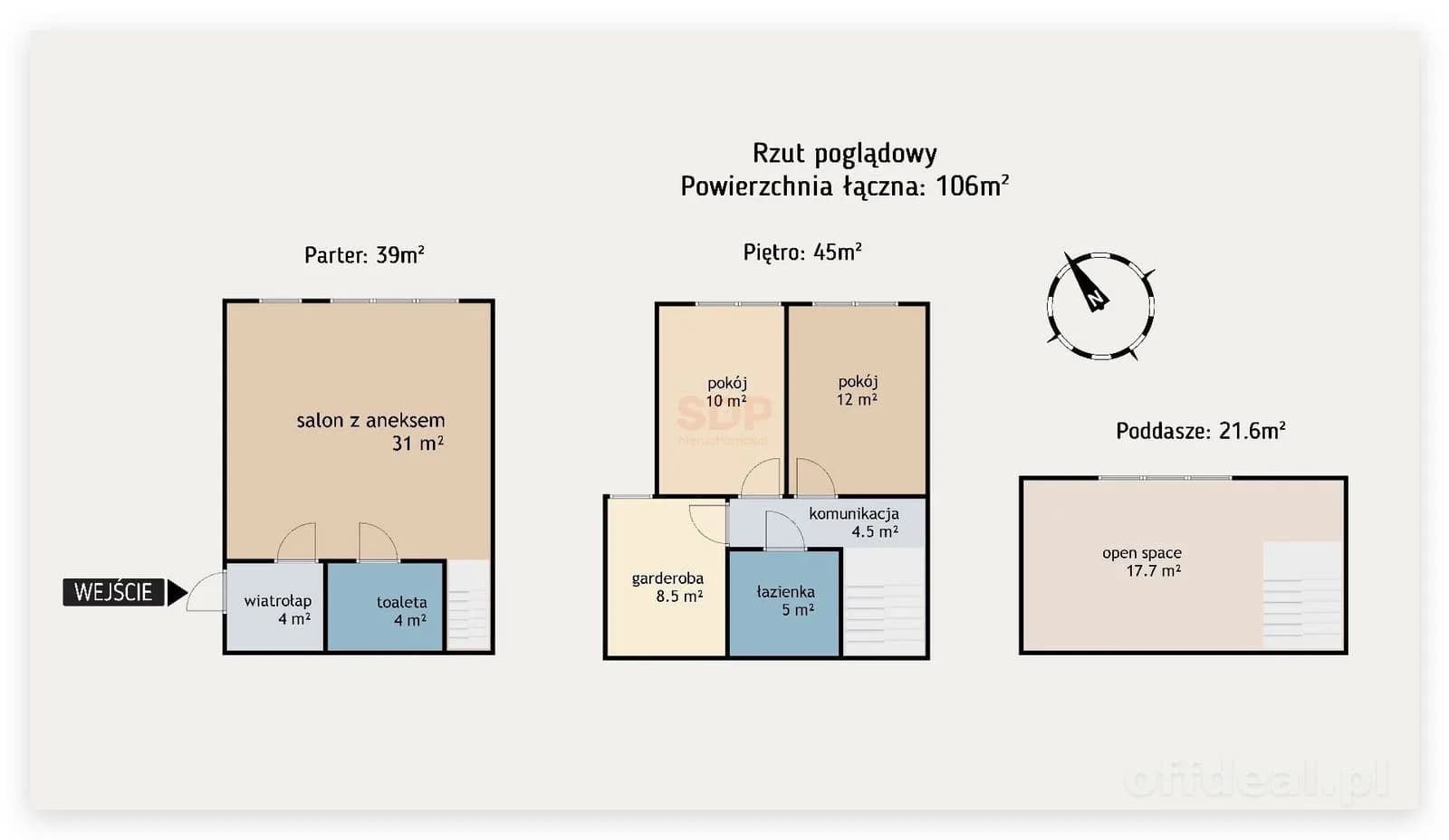 Nowoczesny dom w zabudowie szeregowej | 106 m² | Ogród + taras