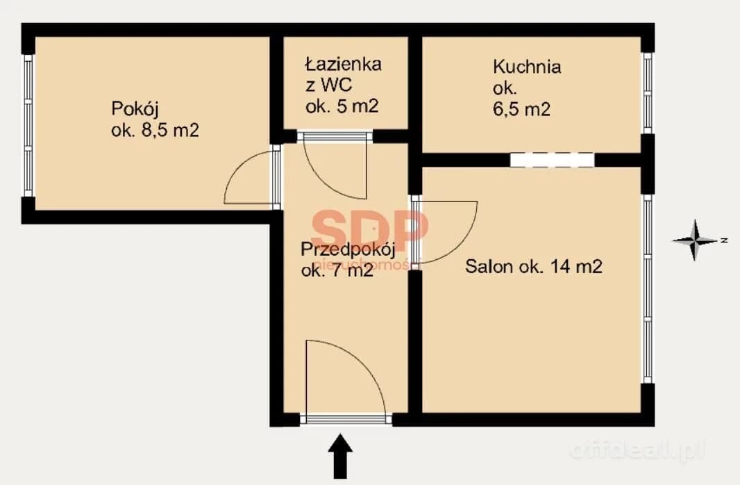 2-Zimmer Wohnung zum Verkauf in Oława | 40,7 m²