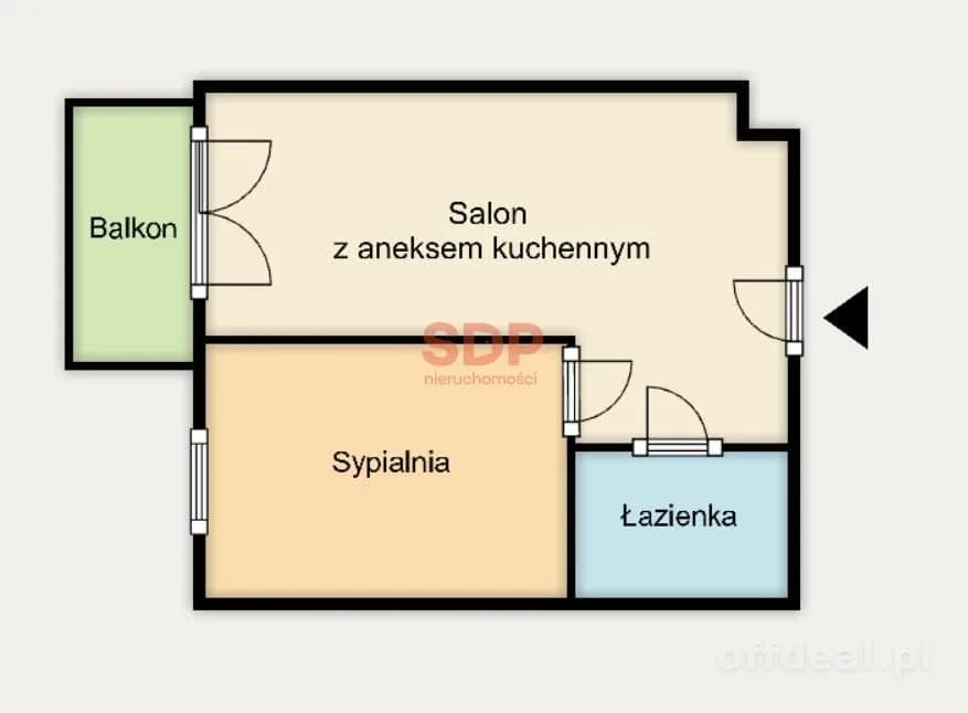 appartement à vendre à Wrocław, Krzyki, Przedmieście Oławskie | 2 pièces | 33 m²