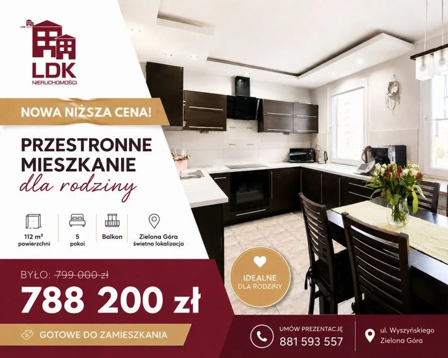 Wyjątkowe, dwupoziomowe mieszkanie w Zielonej Górz