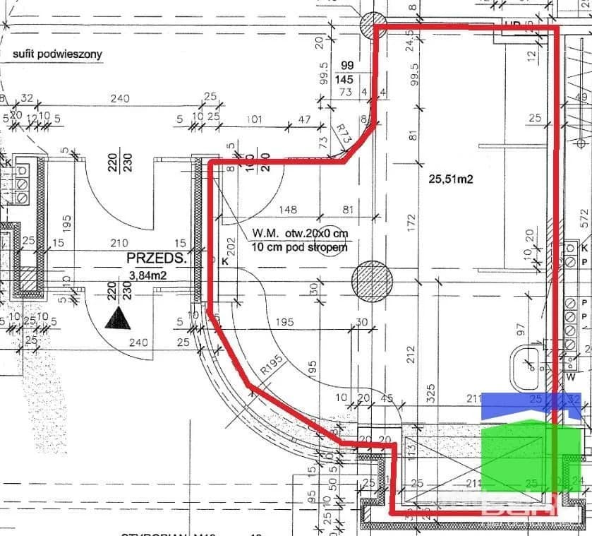 Centrum - gabinet 25,5 m2 parter