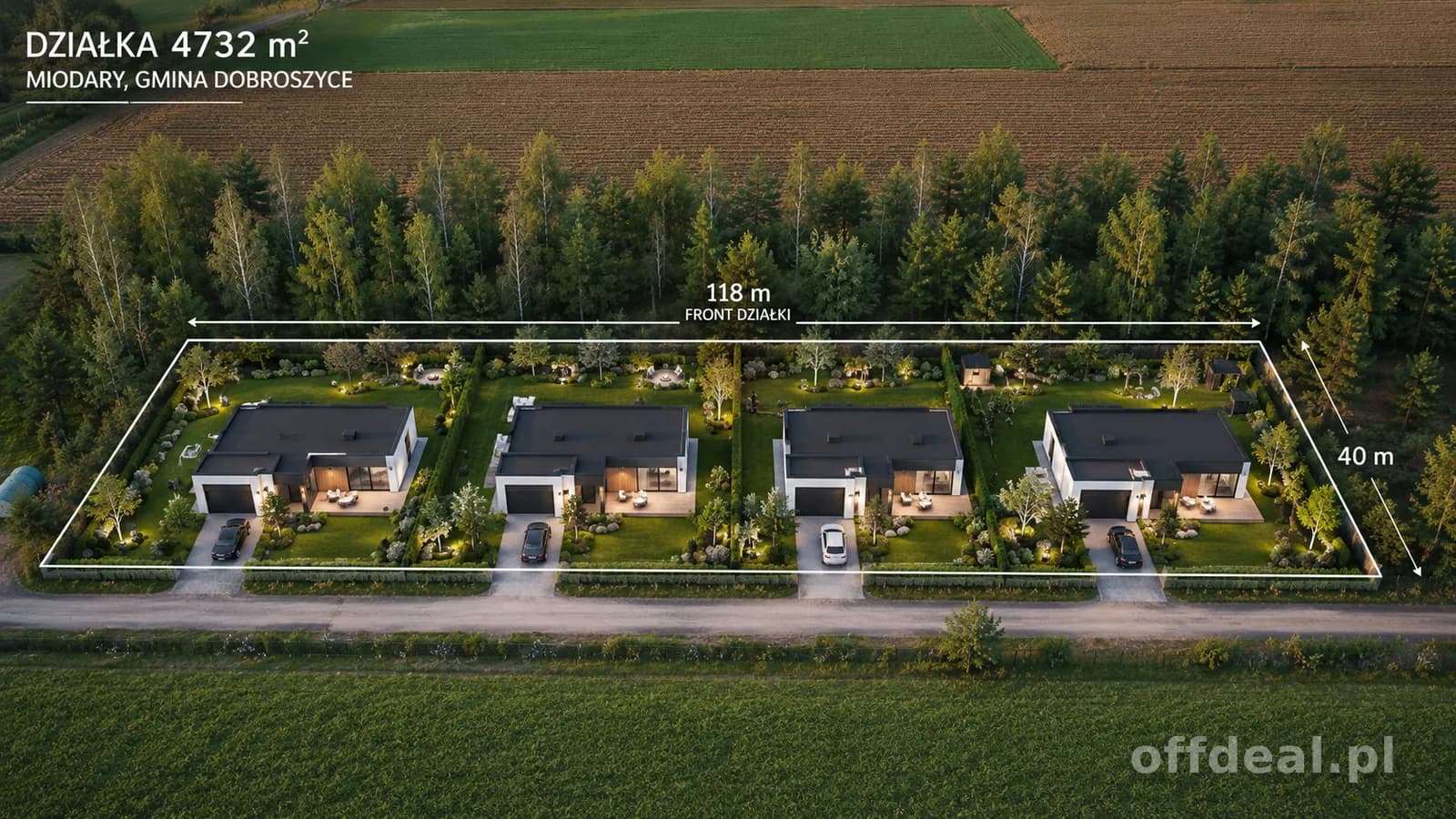plot for sale in Miodary | 4,732 m²