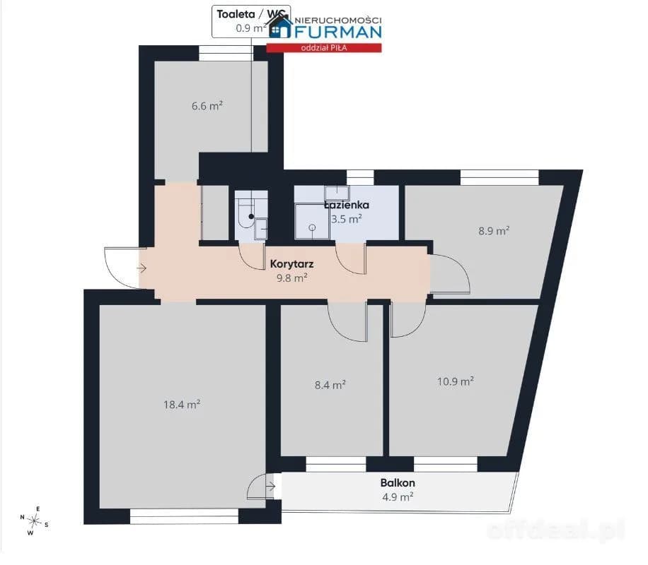 appartement à vendre à Piła | 4 pièces | 68,91 m²