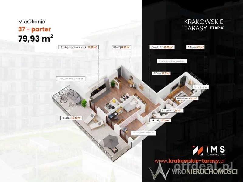 Zdjęcie 3: Mieszkanie, 4 pokoje, 80 m², Wrocław