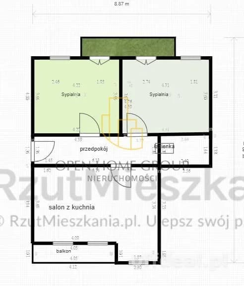 Foto 13: Wohnung, 3 rooms, 66 m², Wrocław