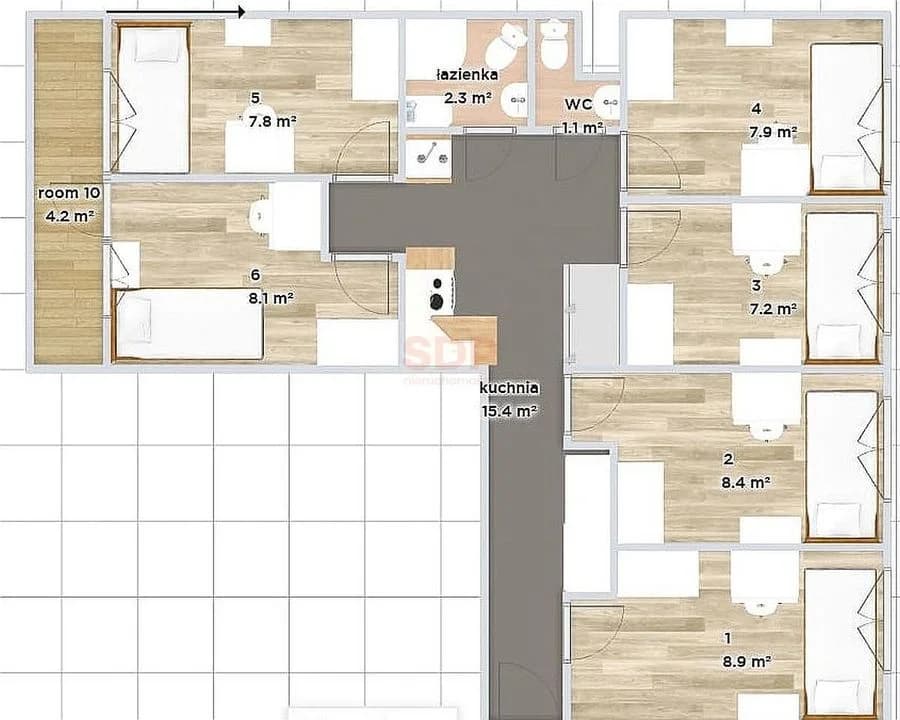 6-Zimmer Wohnung zum Verkauf in Wrocław, Śródmieście, Ołbin | 68,6 m²