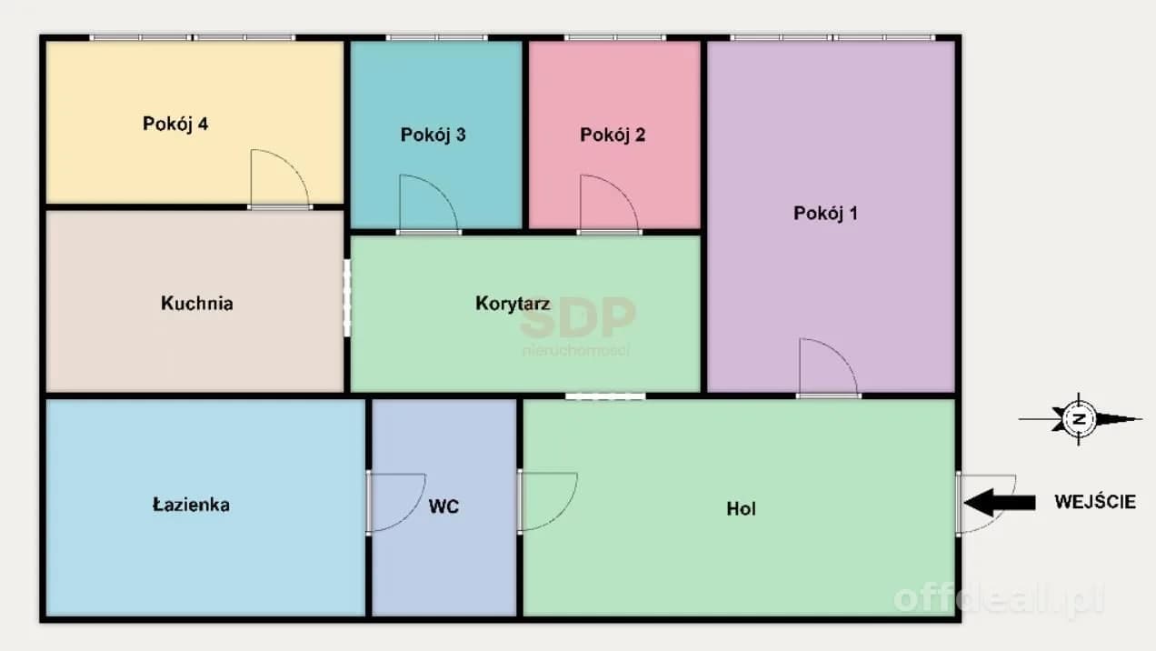 4-Zimmer Wohnung zum Verkauf in Łódź, Śródmieście-Wschód | 64,3 m²